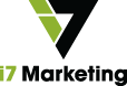 logo-home i7 Marketing company logo featuring a green and black geometric V symbol with bold text
