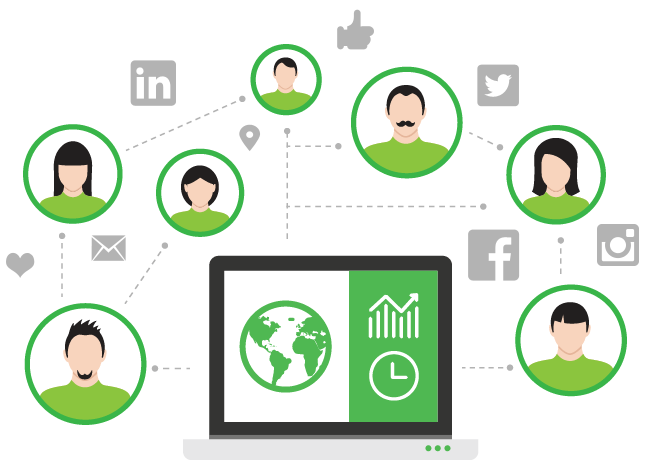 social-media-pic Social media network illustration with connected user avatars, laptop analytics, and icons for LinkedIn, Twitter, Facebook, and Instagram
